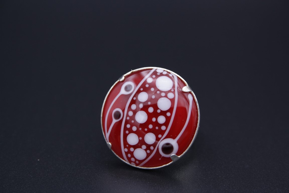 bague en verre de Murano artisanale