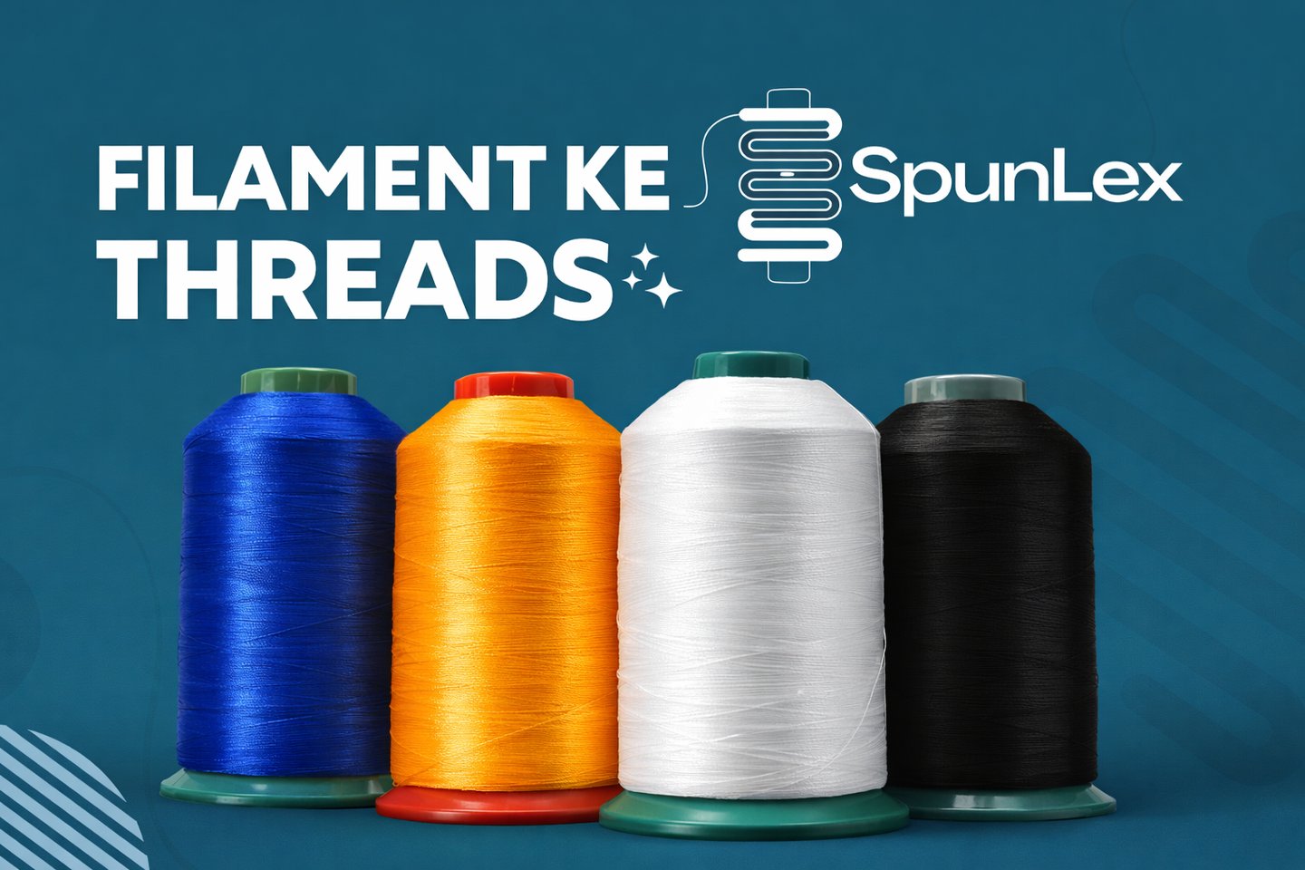 Industrial filament thread cone Spun Threads India polyester filament sewing thread supplier India