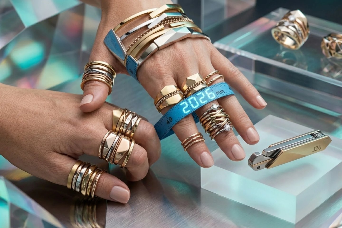 Modern 2026 knuckle ring trends featuring layered minimalist and mixed metal styles
