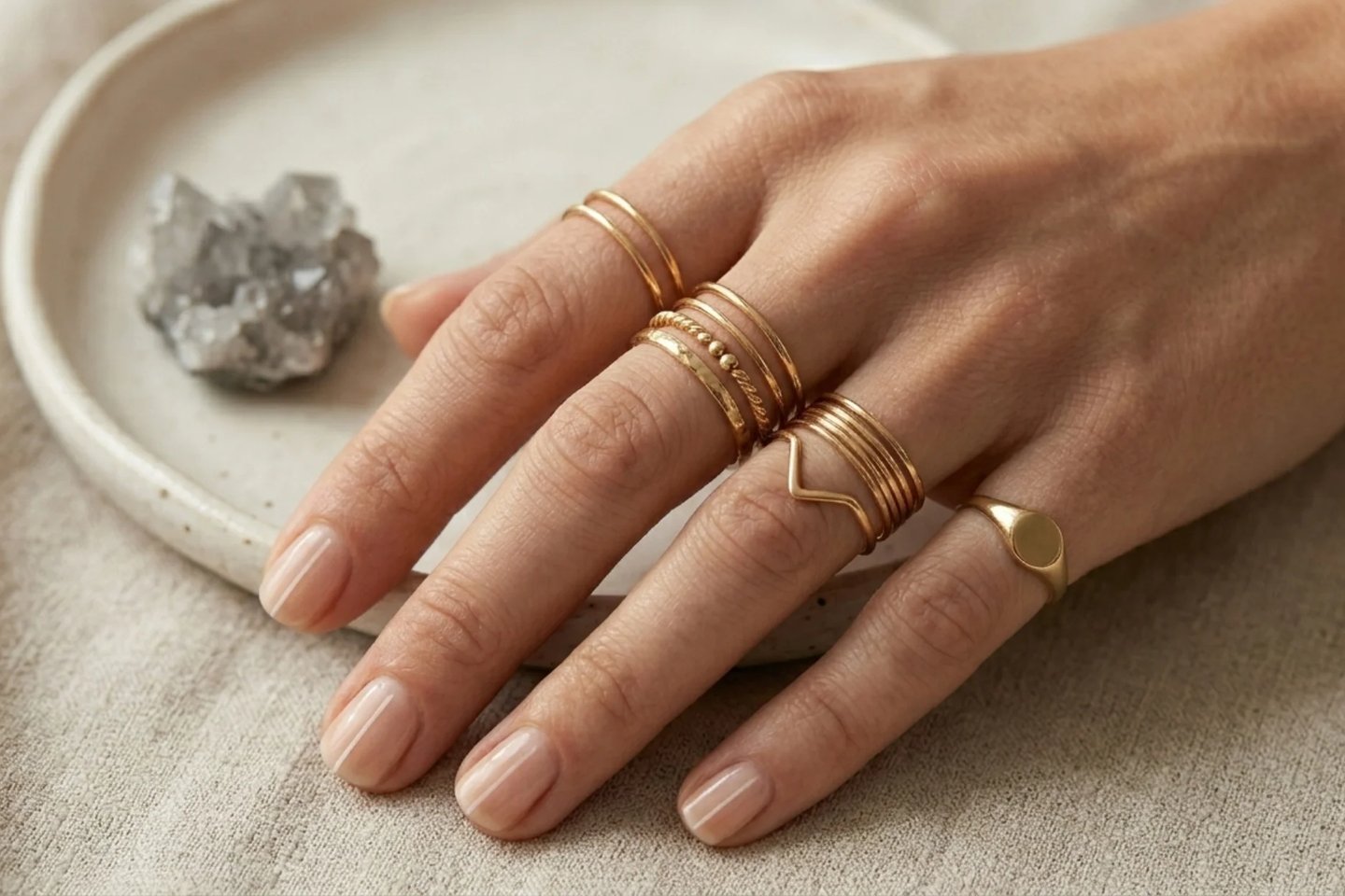 Minimalist knuckle ring styling ideas with delicate elegant finger jewelry look