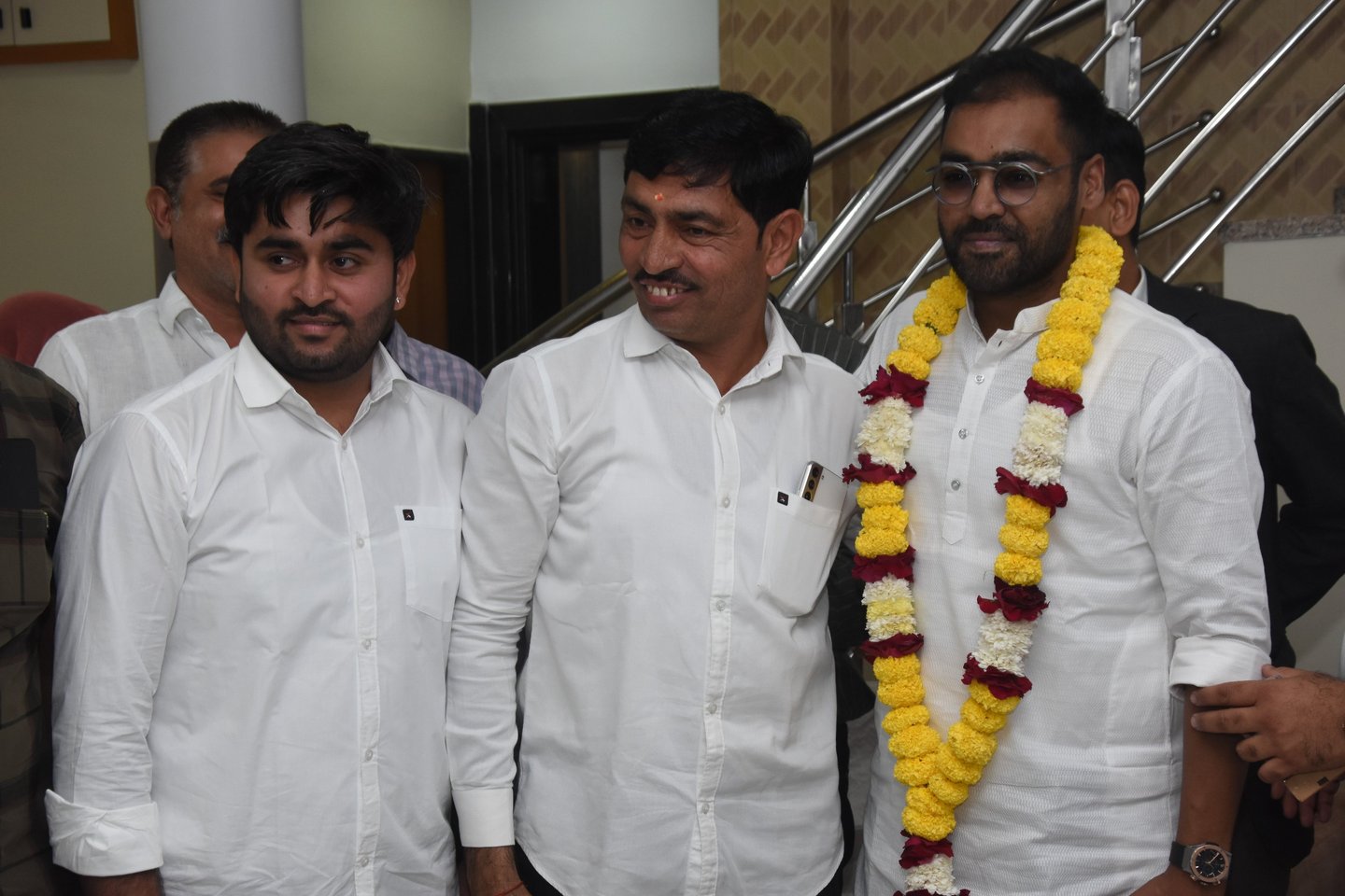 Jiignesh C Patil Chairman of All India football federation beach soccer With Akshay Rawal