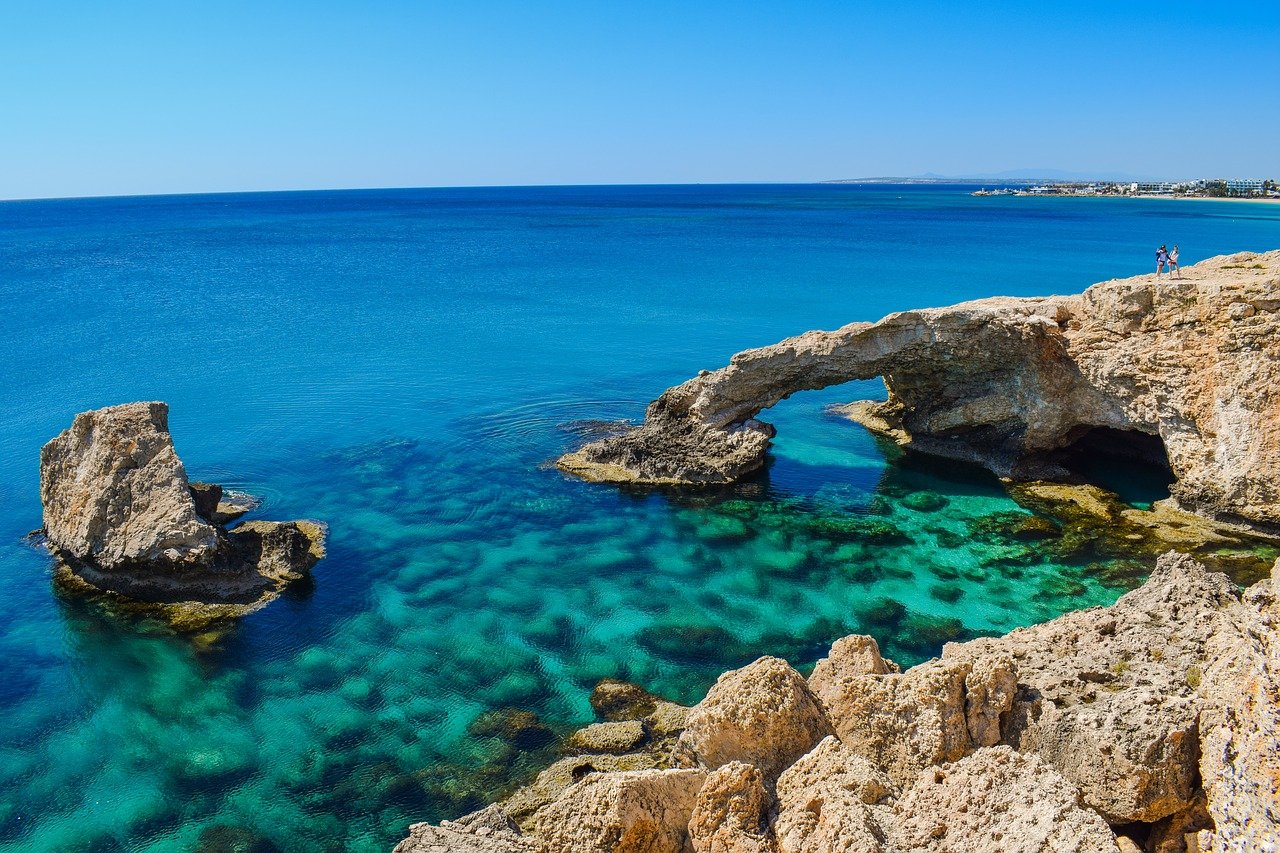 Crystal clear Mediterranean sea, used as a background to highlight what is included in the tour. 