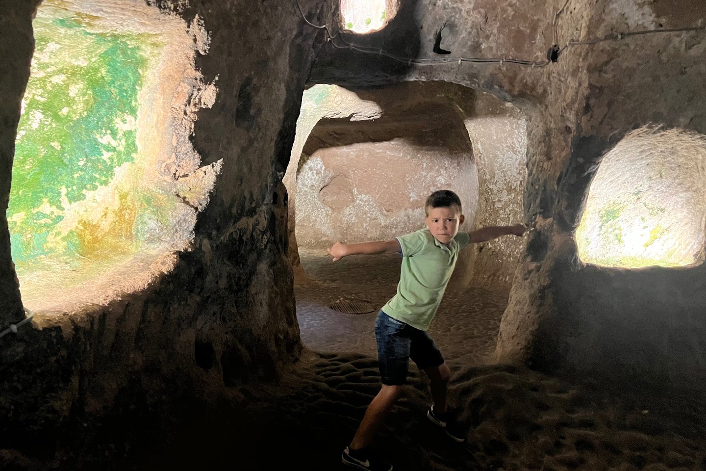 child in turkey underground city