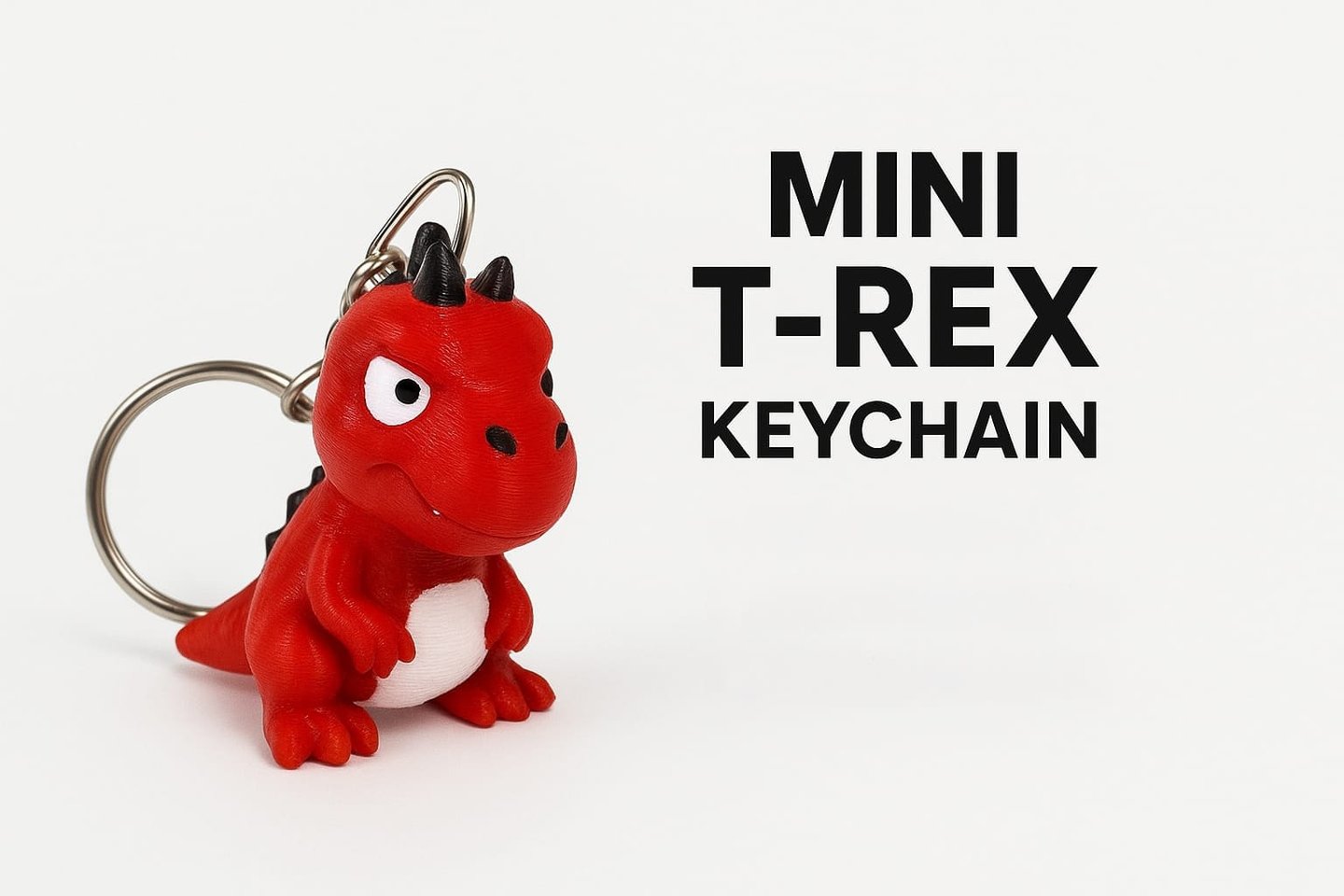 Keychain, Mini Angry Dino, 3D baskı, Anahtarlık