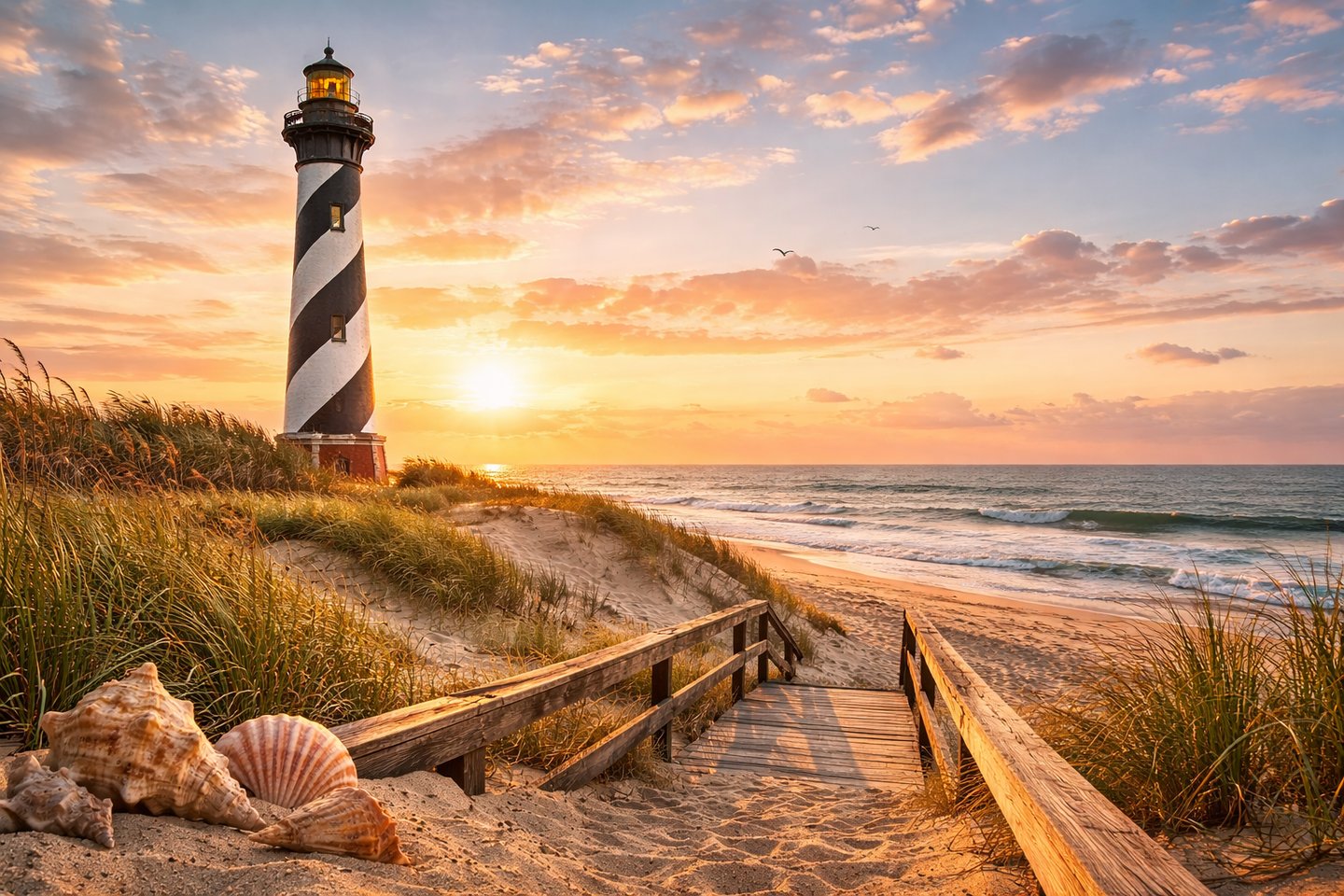 Cape Hatteras Lighthouse at Sunset