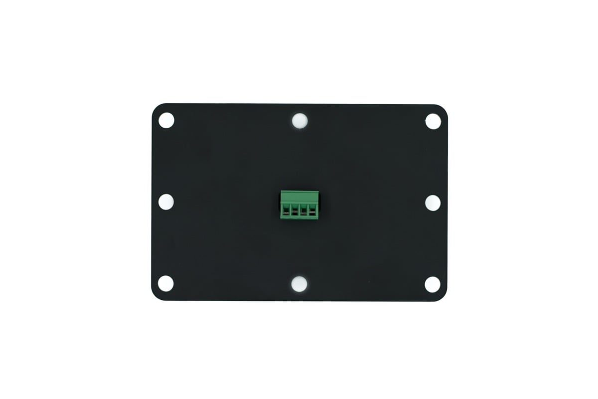 Back of Creasense moisture sensor with central terminal connector.