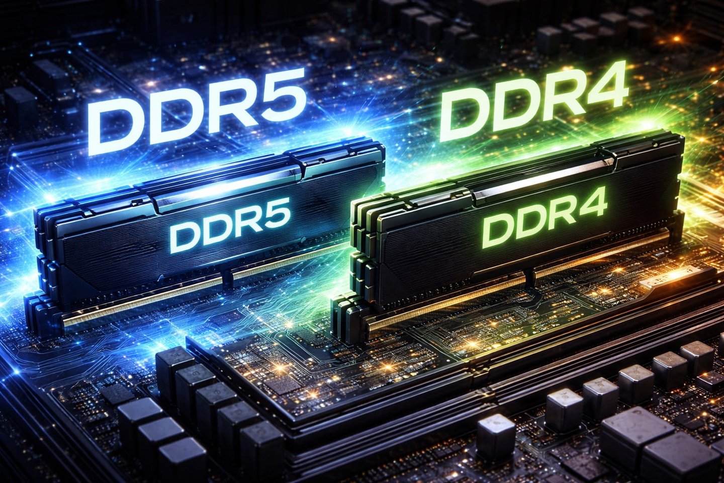 Suporte de memória: DDR5 e DDR4