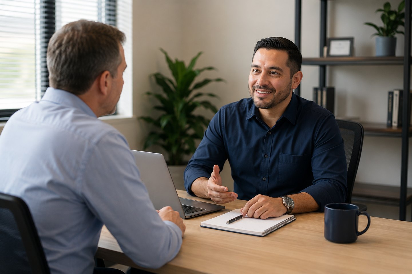 Technology consultation with a local business owner in Middle Tennessee