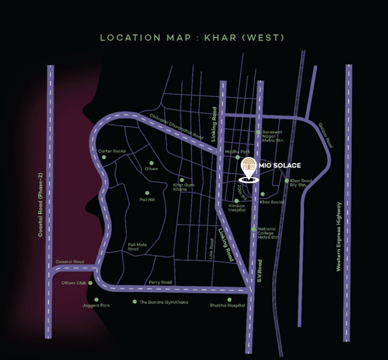 LOCATION PLANS SAYAJI MIO SOLACE KHAR WEST, SAYAJI SOLACE KHAR WEST, MIO SOLACE KHAR WEST