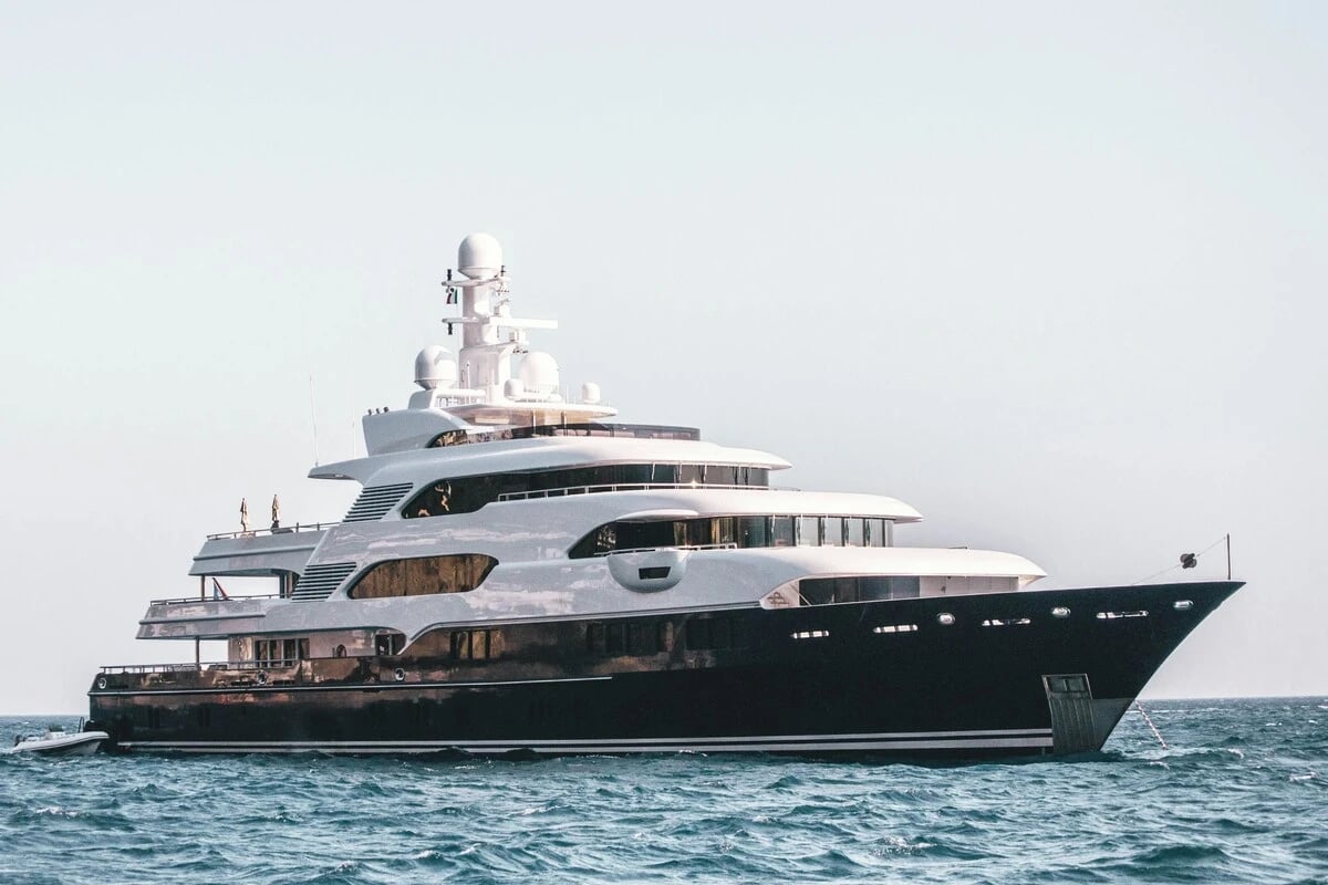 A large luxury superyacht
