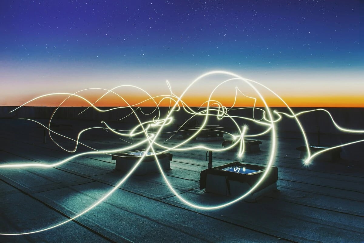 Abstract long exposure light painting