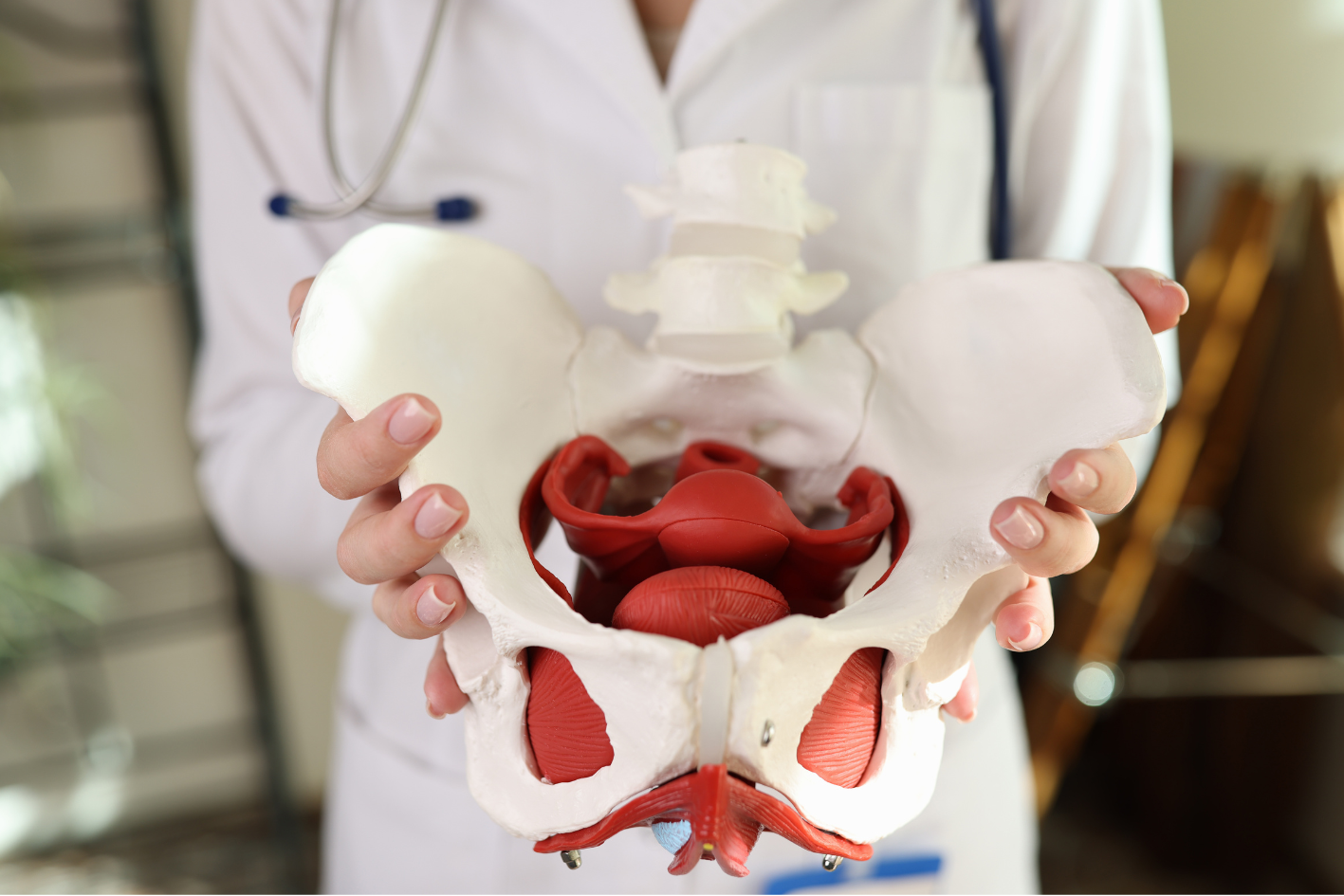 seduta di fisioterapia per il rinforzo del pavimento pelvico con esercizi guidati