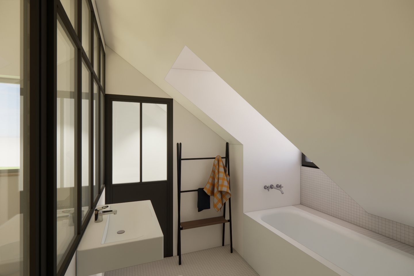 Salle de bain sous comble