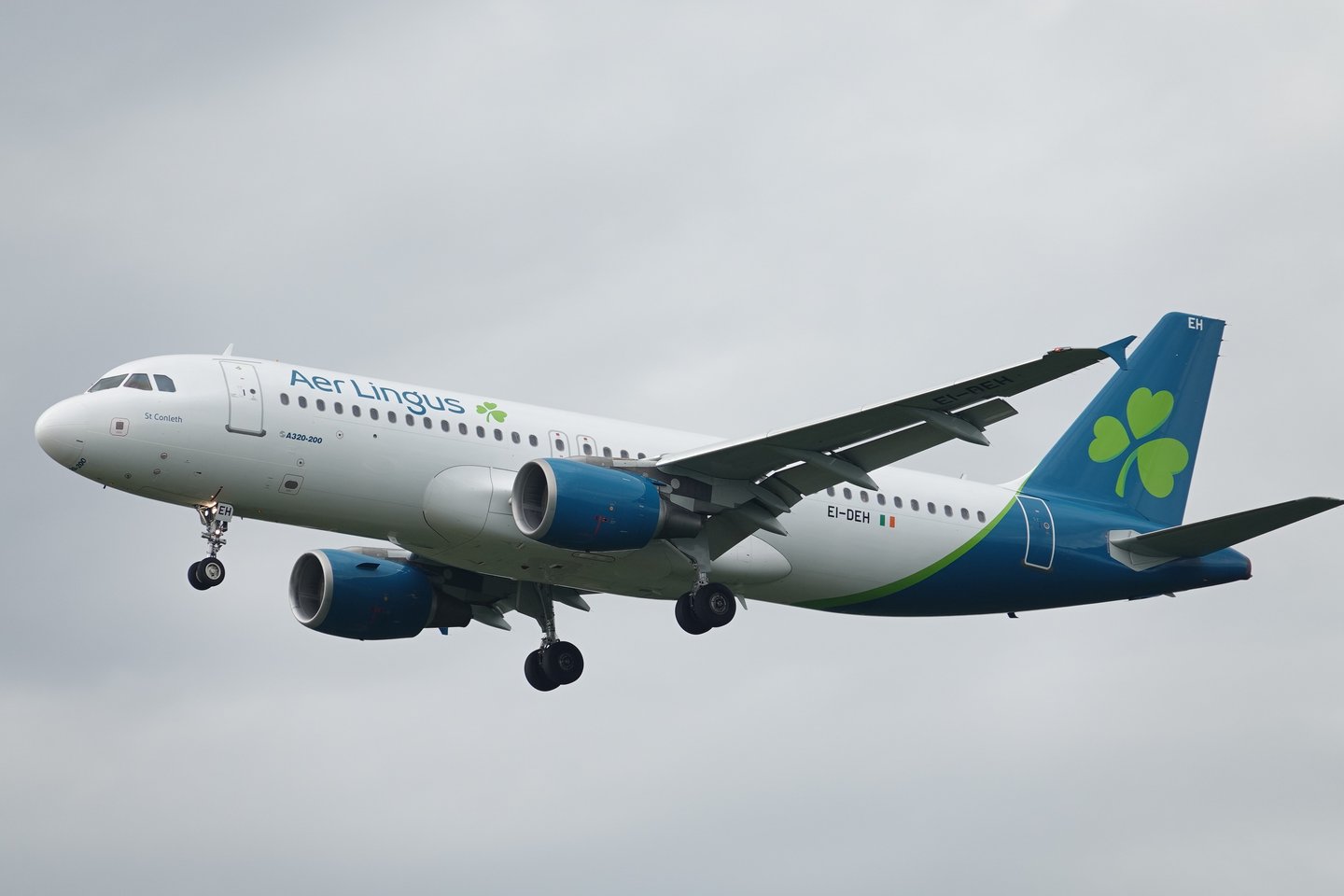 Aer Lingus A320-200 EI-DEH St Conleth on short finals to FRA/EDDF. 