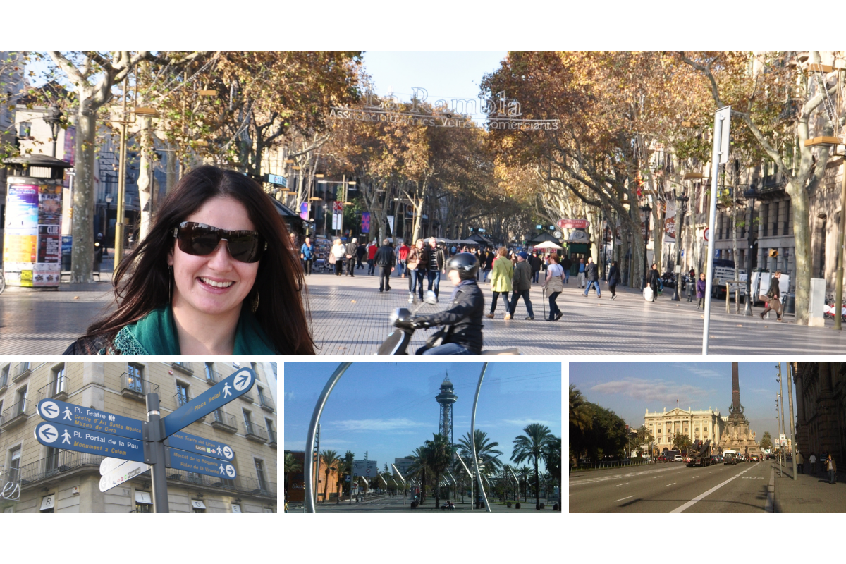 Paisagem do Porto de Barcelona com vista em direção à La Rambla