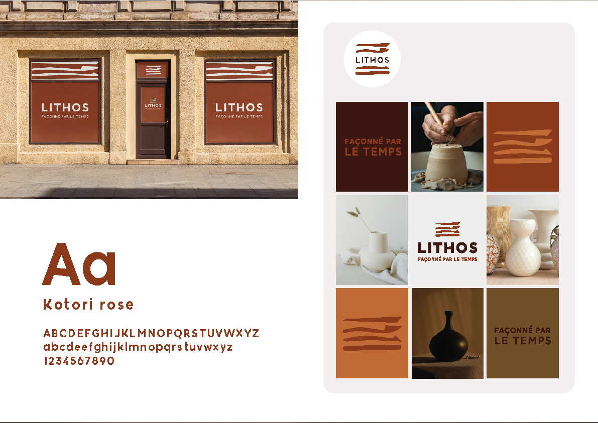 Logo - Identité visuelle - Lithos - Poterie - Amy Atelier Graphique