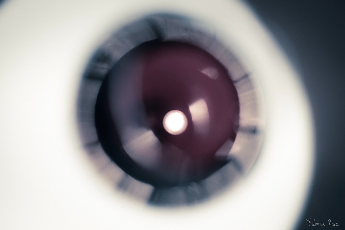 Vin Fantomatique – Vin rouge vu du dessus, cercles concentriques et halo pâle