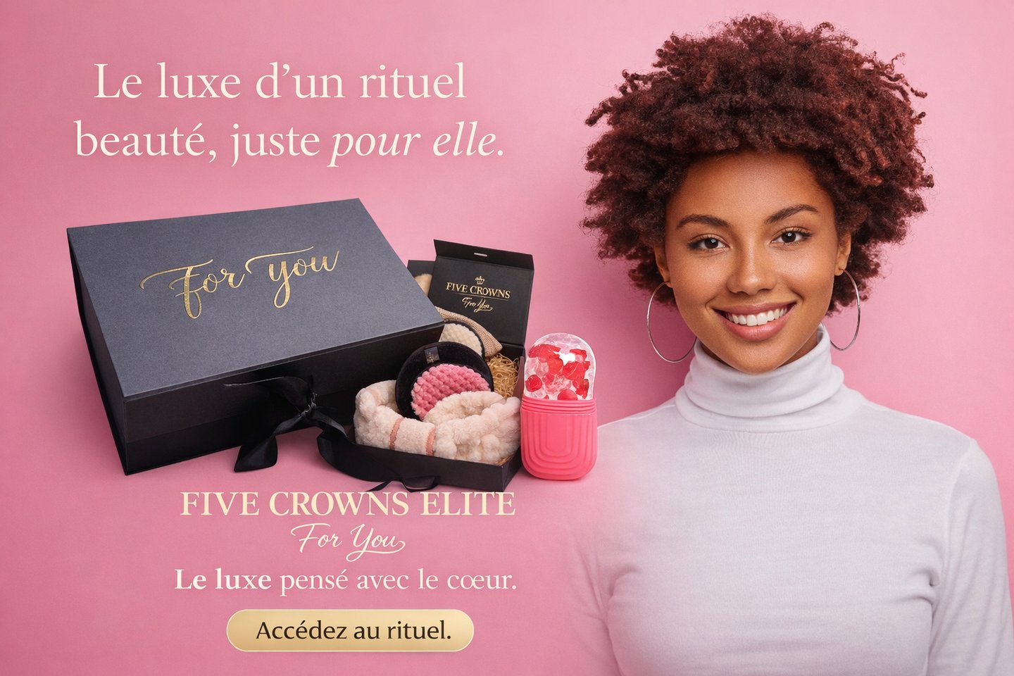 coffret cadeau femme couleur noir et or