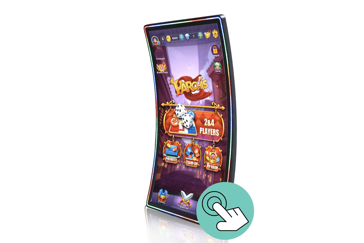 4k 10 points touch curved screen