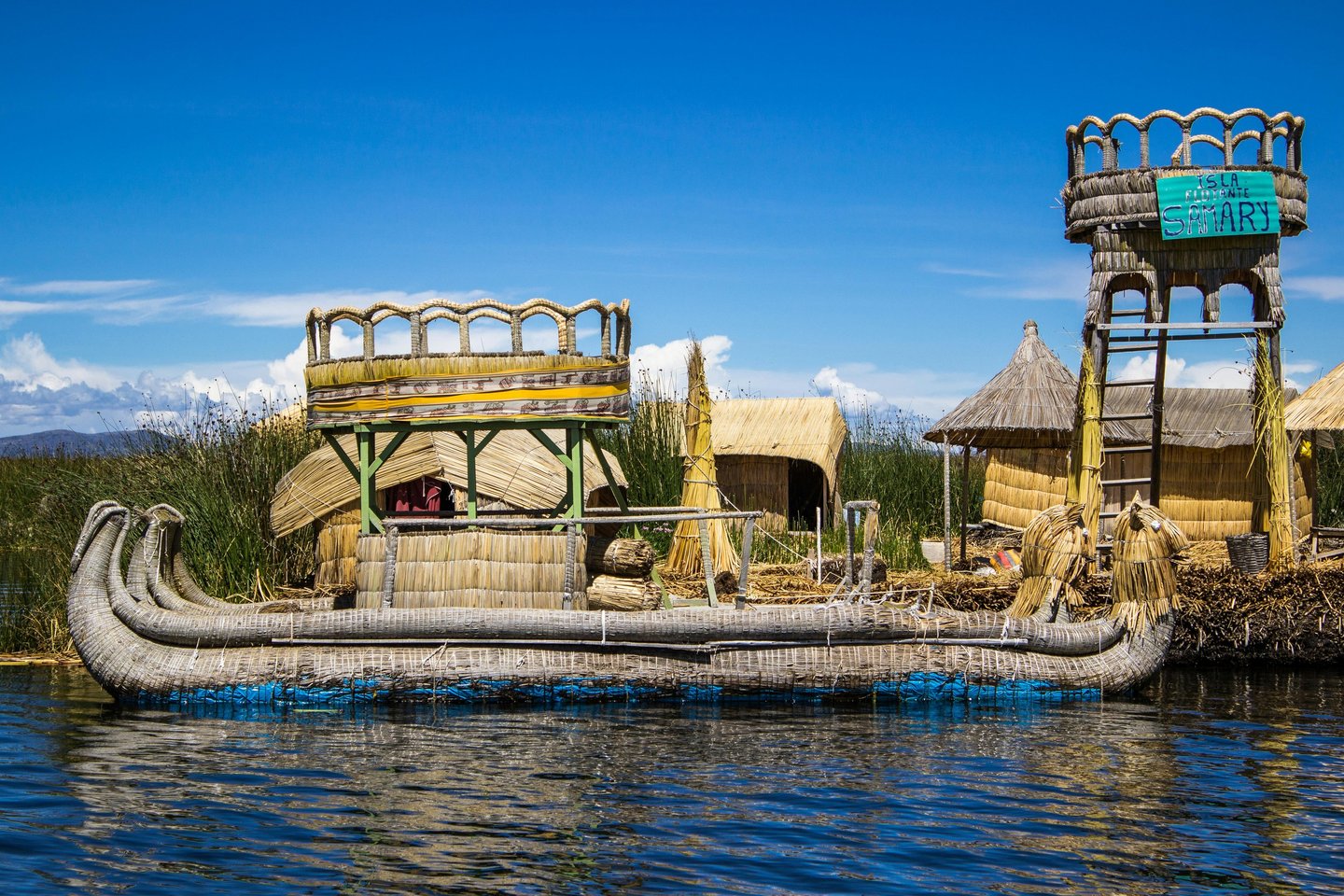 Traditional reed boat on Lake Titicaca shows the rich history of craft and generational knowledge