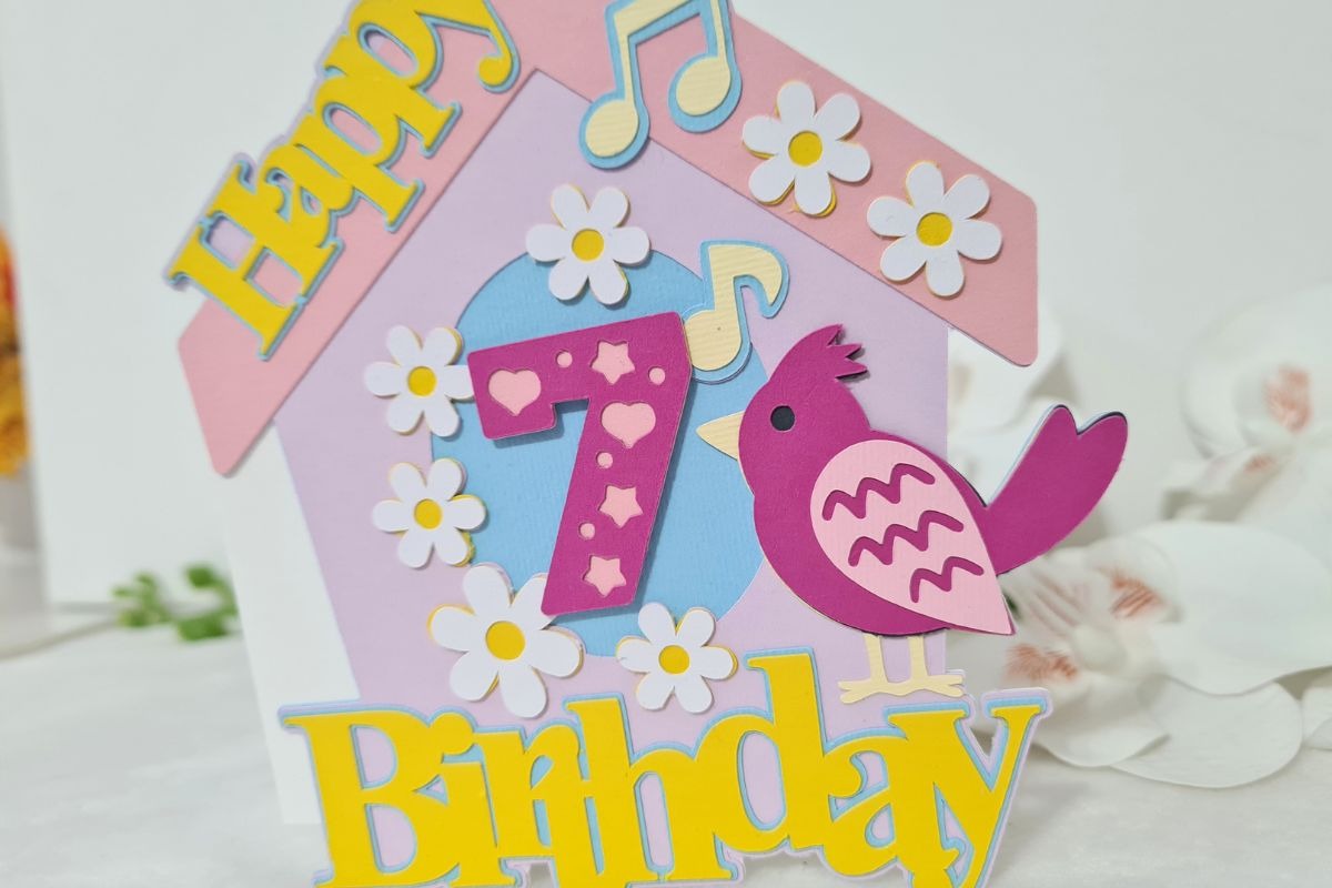 Making birthday card using Cricut Maker