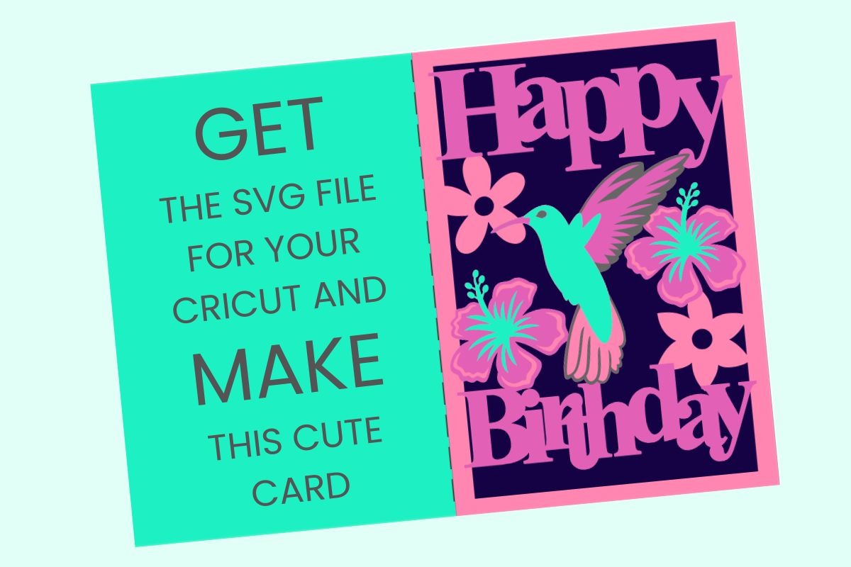 Happy Birthday Card SVG file for Cricut Maker