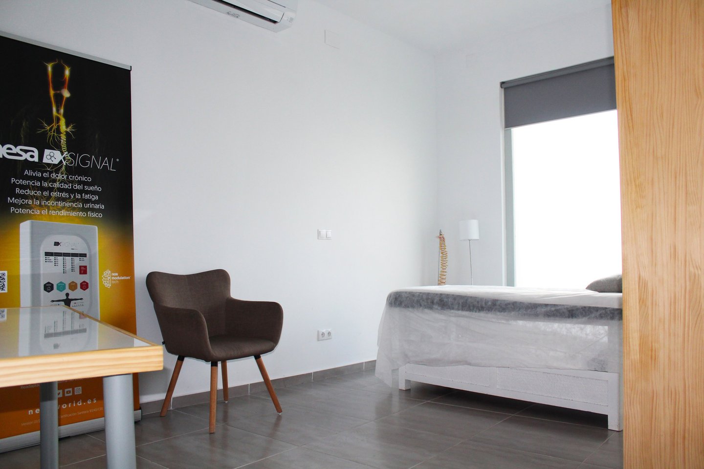 consulta de fisioterapia orientada a la calma y el descanso