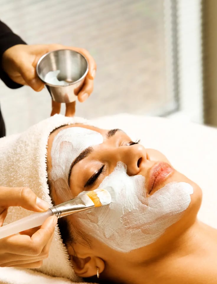 women with facial