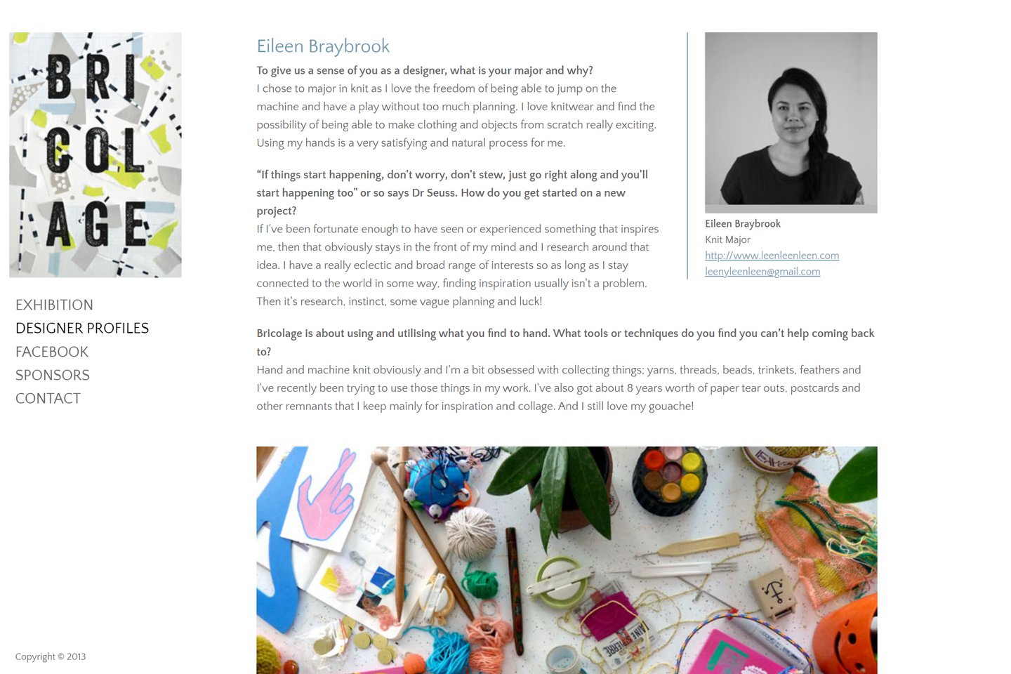 Designer Profile - Bricolage