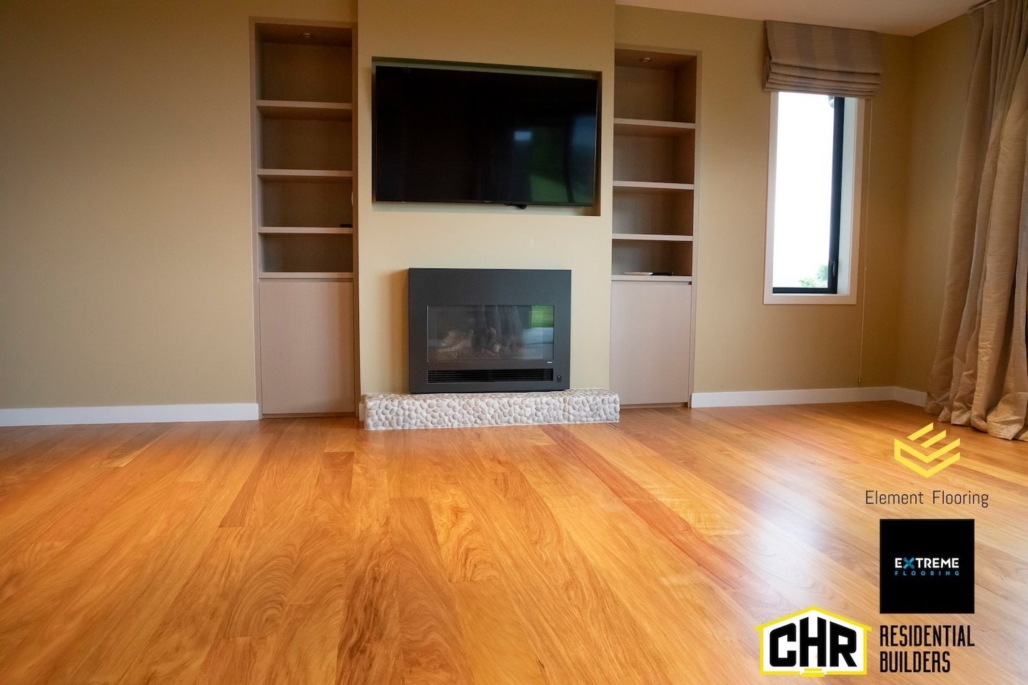 Flooring project living room after - CHR Builders