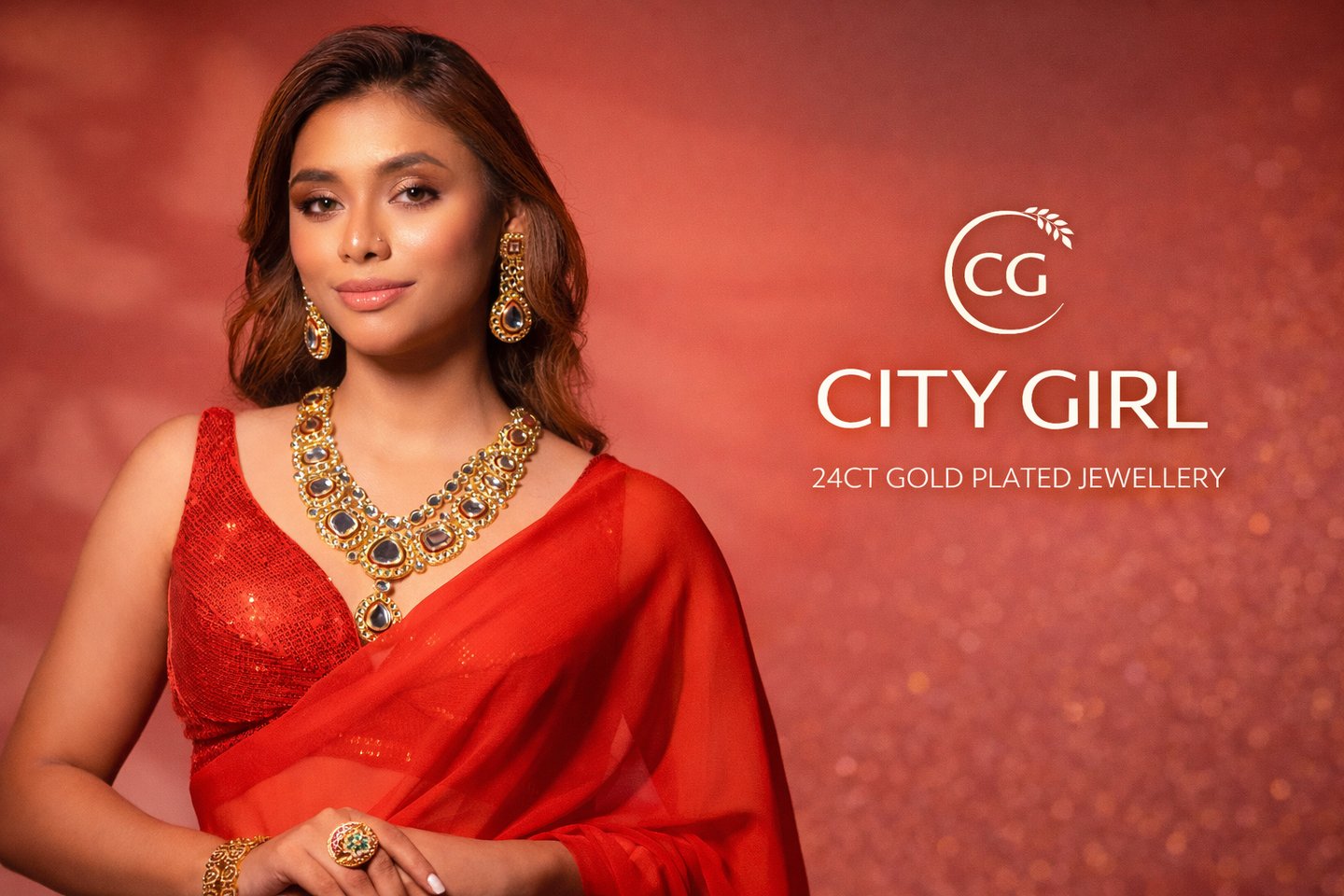 City Girl Jewellery - 24carat gold plated jewellery - City Gold Imitation Jewellery - Party Wear