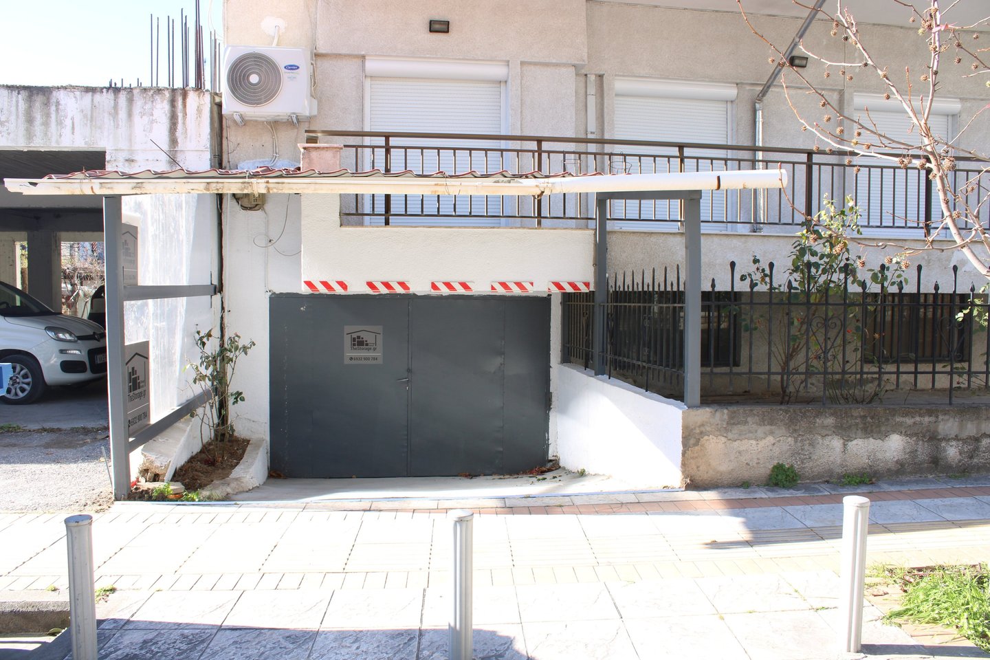 The front view of the storage unit