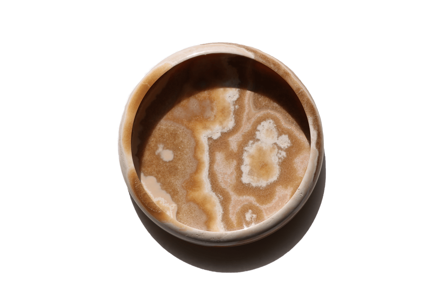 bol en marbre orange