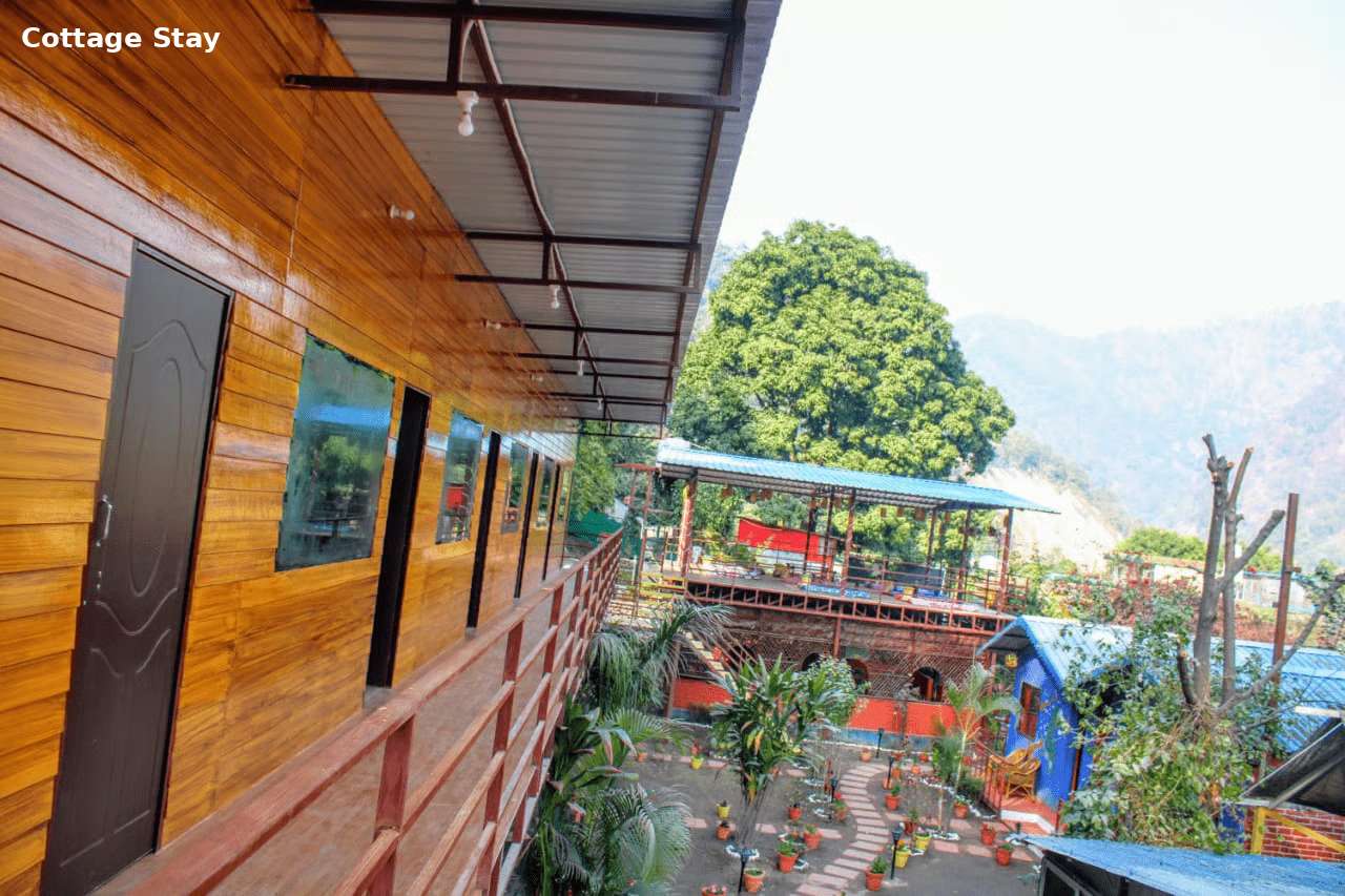 Cottage stay at Jungle Lore Resort with natural ambiance and greenery