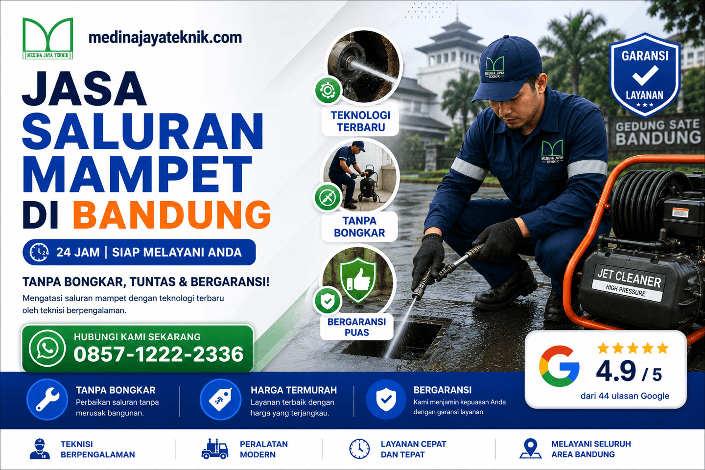 Jasa saluran mampet bandung