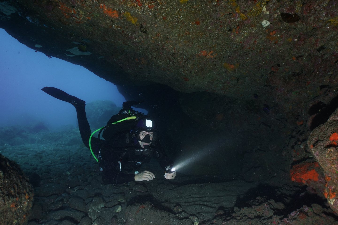 Diver in a Cave, Madeira