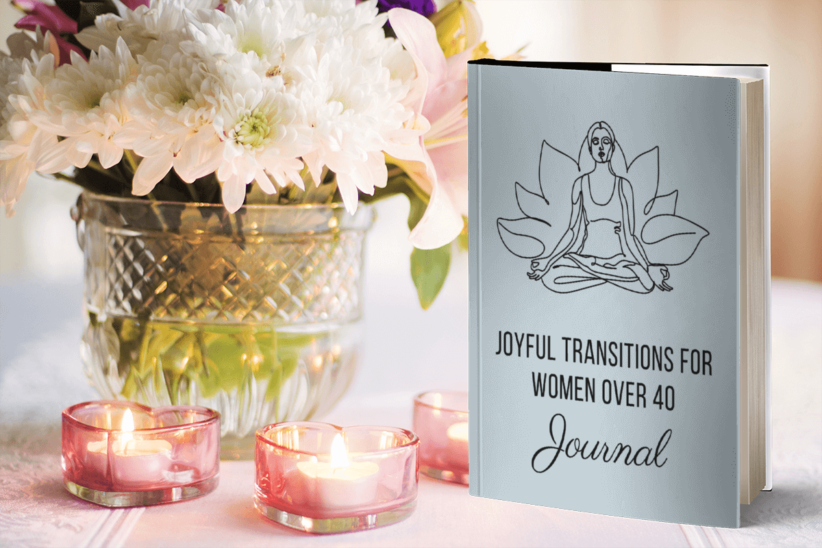 a book with a picture of a woman sitting on a table