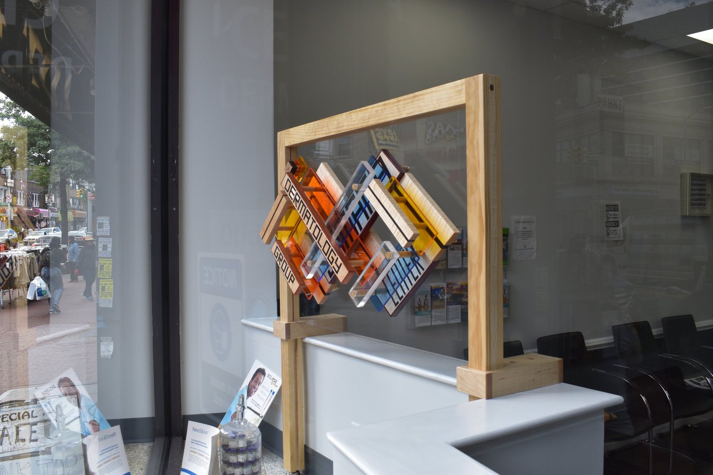 INFINITY store front view pic-3 sided frame-richWOODart.com-40"x48"-46 lbs.+ 