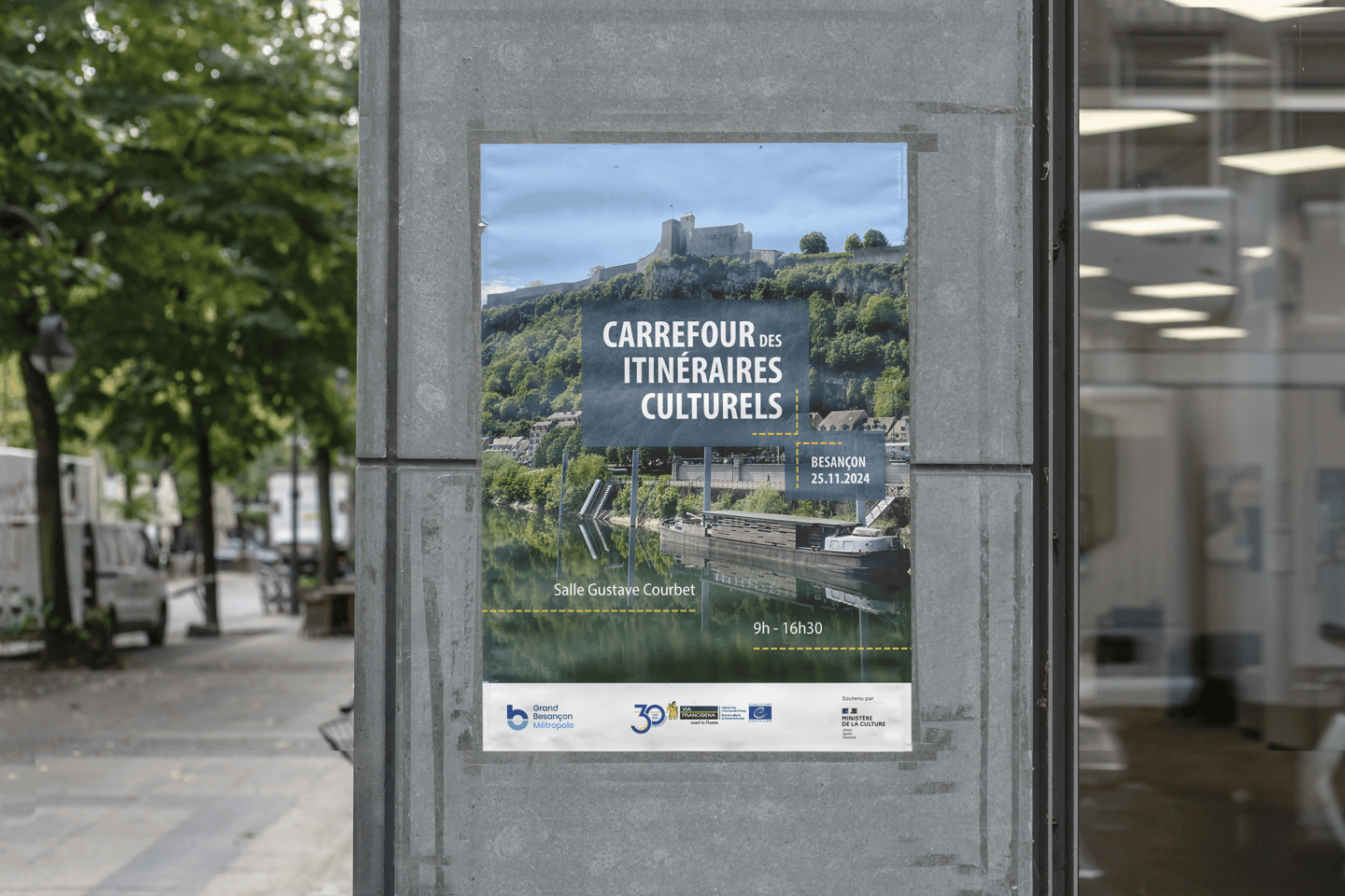 Affiche et supports pour événement séminaire tourisme