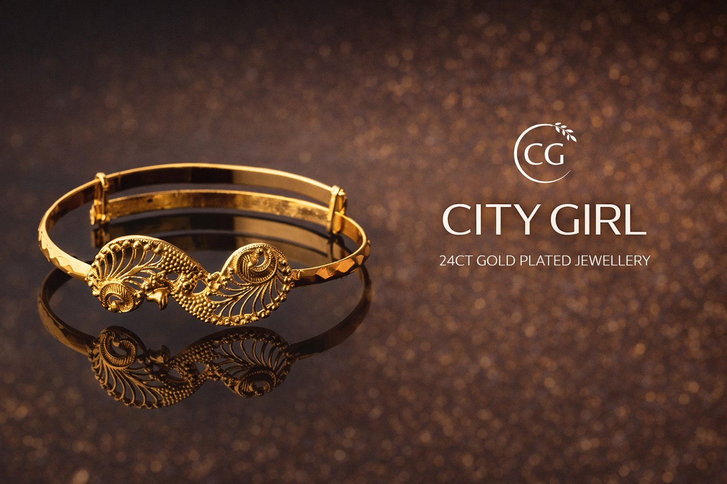 City Girl Jewellery 18Carat Gold Plated Dialy Wear Bracelets