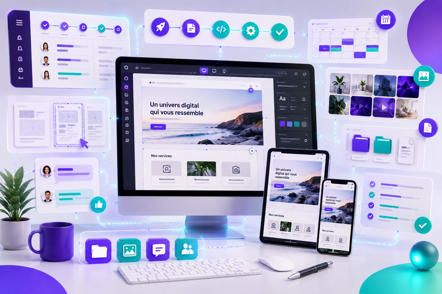 Chez novasphère studio, nous vous accompagnons dans la création d'un site web unique et moderne
