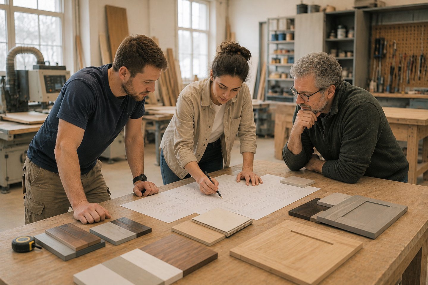Formivio team planning bespoke furniture project