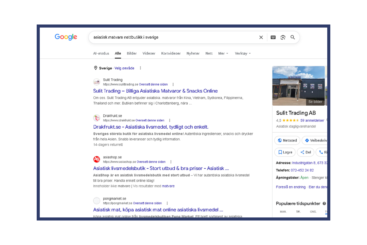 Sulit Trading til toppen av Google i Sverige