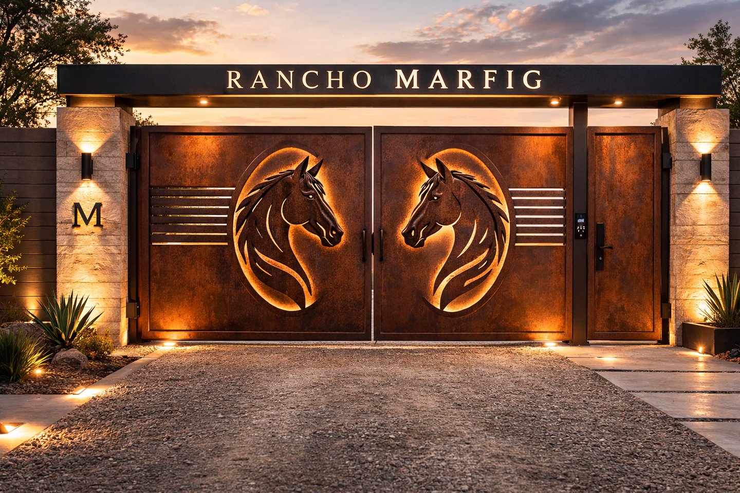 Portones de herrería personalizados para ranchos en Monterrey