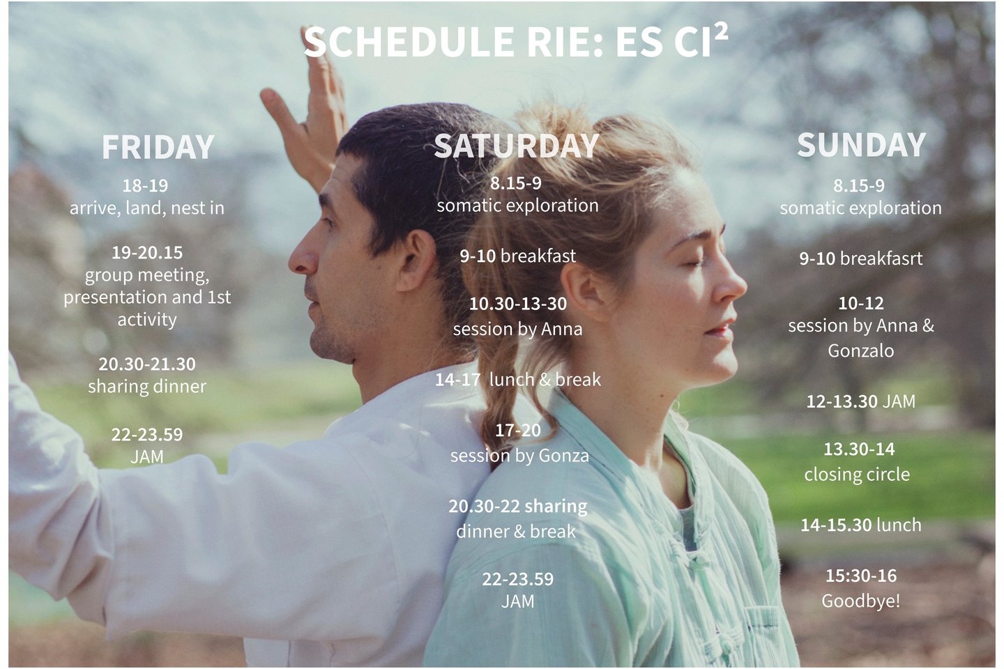 CI, Contact Impro, Retreat, Intensive, Holiday, Weekend, Dance, Community, Play, Fly, Schedule