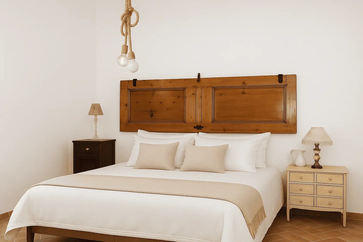 camera letto matrimoniale con accessori design