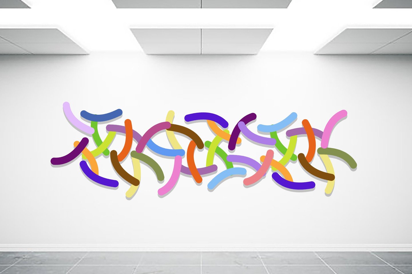 colourful wall sculpture