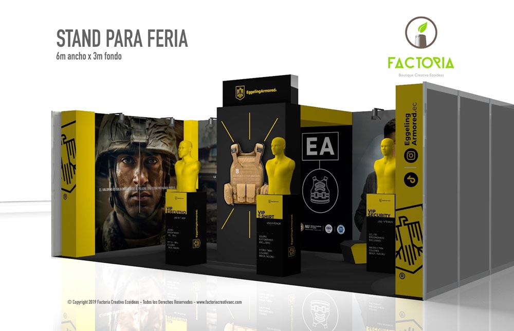 Stand hecho en cartón para ferias y exposiciones en Quito