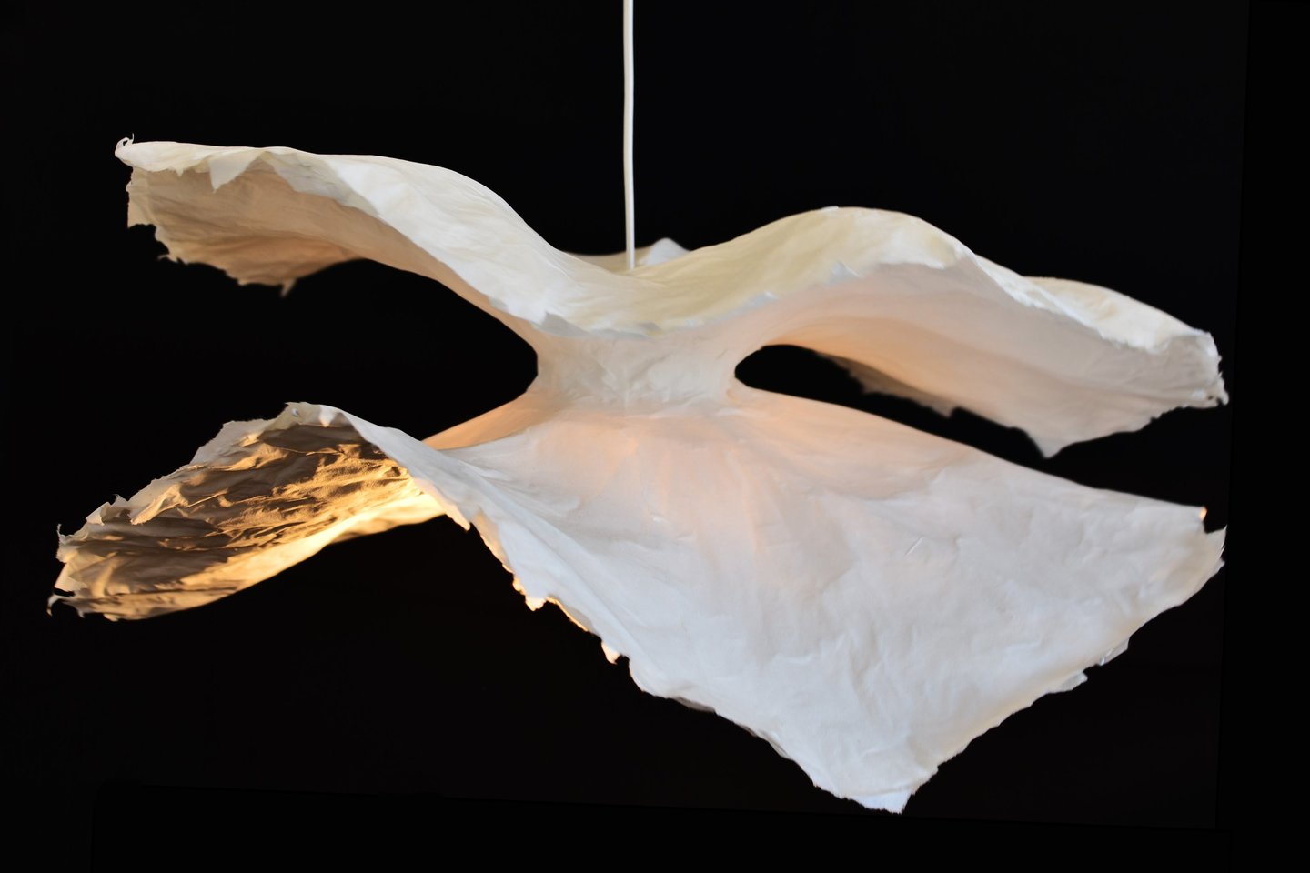 flowers pendant light paper sculpture Sète France