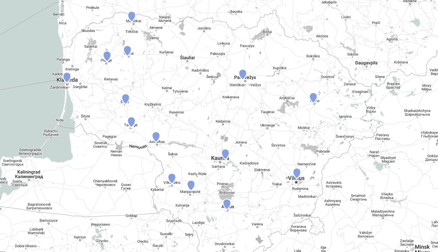 Automobilių stiklų servisai visoje Lietuvoje
